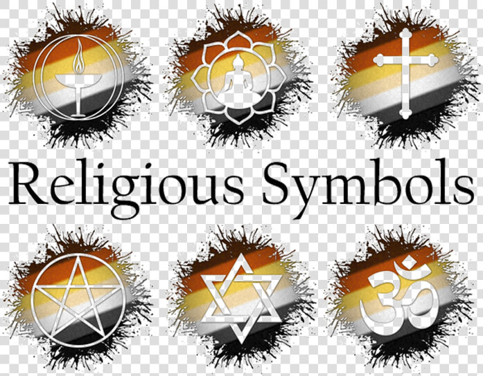 An Assortment Of Various Religious Symbols In Bear   Lgbt Flag Religions Symbols  HD Png DownloadTransparent PNG