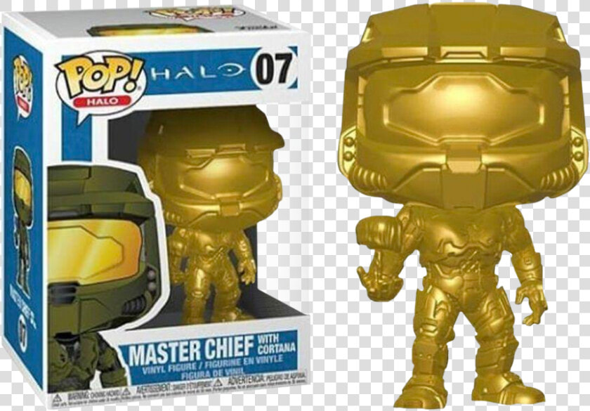 Master Chief With Cortana Metallic Gold Funko Pop Vinyl  HD Png DownloadTransparent PNG