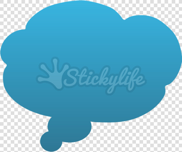 Thought Bubble Static Cling   Thought Bubble Blue  HD Png DownloadTransparent PNG