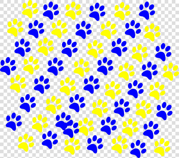 Blue gold Paw Prints Svg Clip Arts   Blue And Yellow Paw Prints  HD Png DownloadTransparent PNG