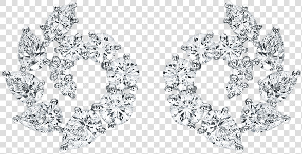 Open Cluster By Harry Winston  Large Diamond Earrings   Harry Winston Lotus Cluster  HD Png DownloadTransparent PNG