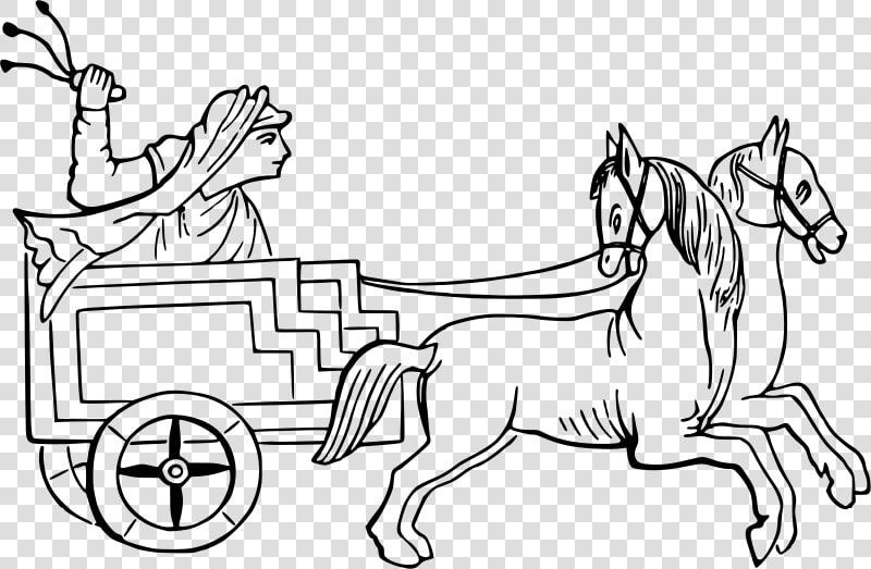 Chariot   Outline Images Of Chariot  HD Png DownloadTransparent PNG