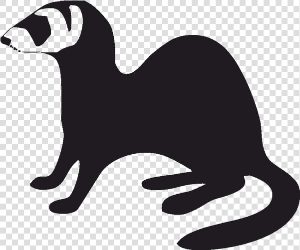 Black footed Ferret Stoat Silhouette Least Weasel   Ferret Silhouette  HD Png DownloadTransparent PNG