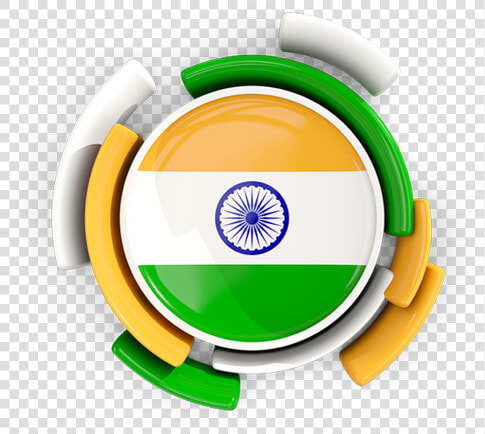 Round Flag With Pattern   Round Indian Flag Icon  HD Png DownloadTransparent PNG