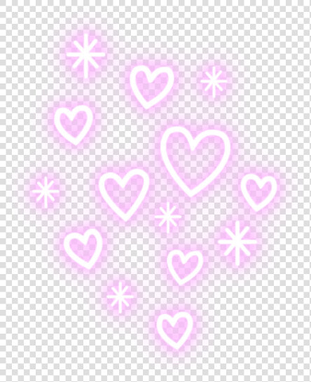  heart  hearts  pink  love  neon  neonlight  glowing   Heart  HD Png DownloadTransparent PNG