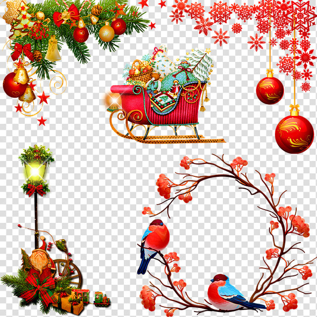 Christmas Ornaments  Wreath  Lights  Ornament   Снегири На Рябине Рисунок  HD Png DownloadTransparent PNG