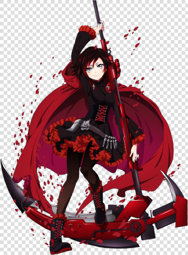 R w b y fan Art By Asako Nishida   Ruby Rose Rwby Png  Transparent PngTransparent PNG