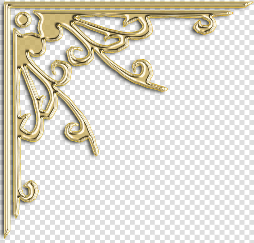 Gold Corner Border Design Png   Altın Kenar Süsü Png  Transparent PngTransparent PNG