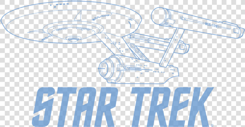 Star Trek Enterprise Outline Men S Slim Fit T shirt   Clipart Star Trek Enterprise  HD Png DownloadTransparent PNG