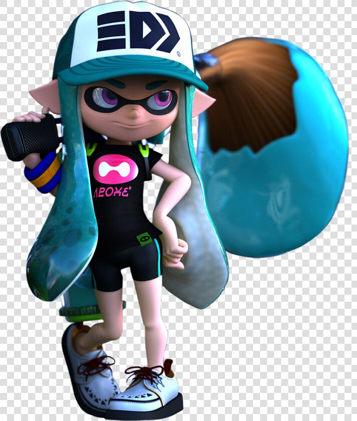  splatoon  splatoon2  inkling  girl  inklinggirl  art   Splatoon Inkling With An Inkbrush  HD Png DownloadTransparent PNG