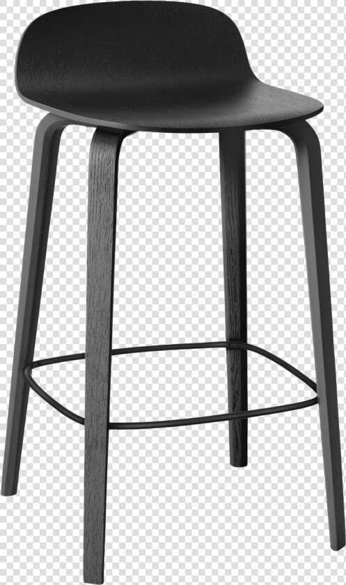 21702 Visu Bar Wood H65 Blackblack 1502286692   Muuto Visu Bar Stool  HD Png DownloadTransparent PNG