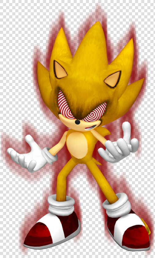 Super Sonic Coloring Pages Photo   Fleetway Super Sonic 3d  HD Png DownloadTransparent PNG