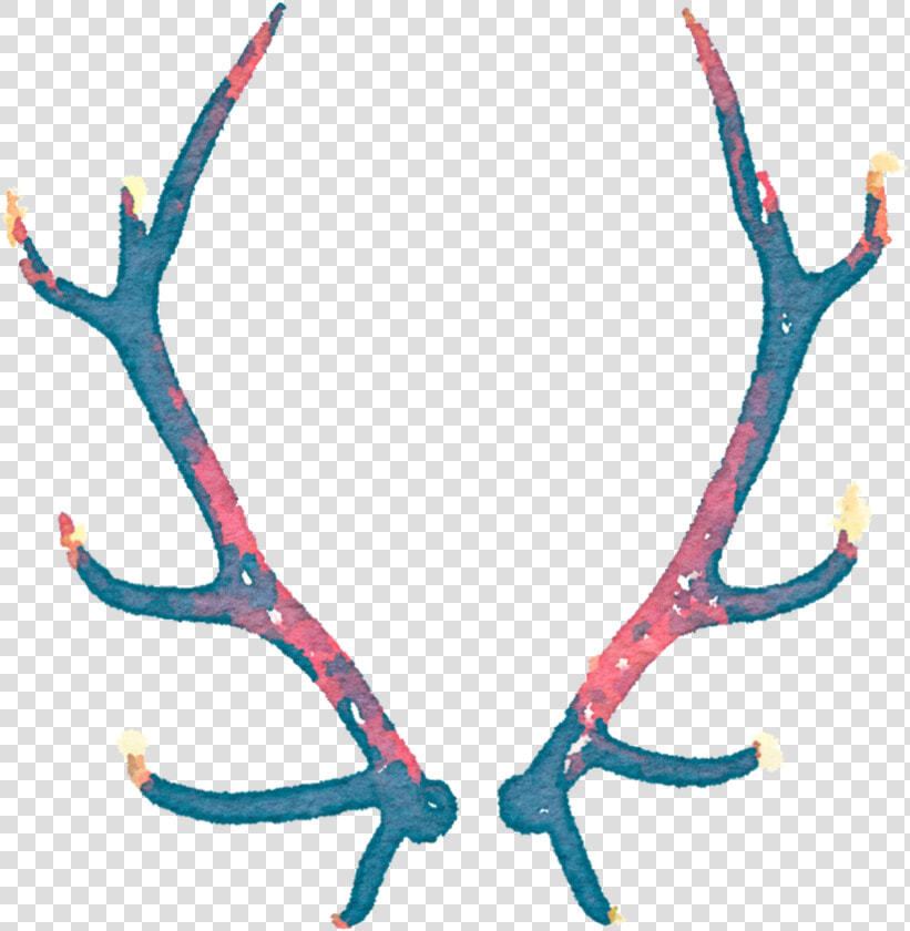 Svg Library Library Free Png Watercolor Antler   Water Color Antlers Png  Transparent PngTransparent PNG