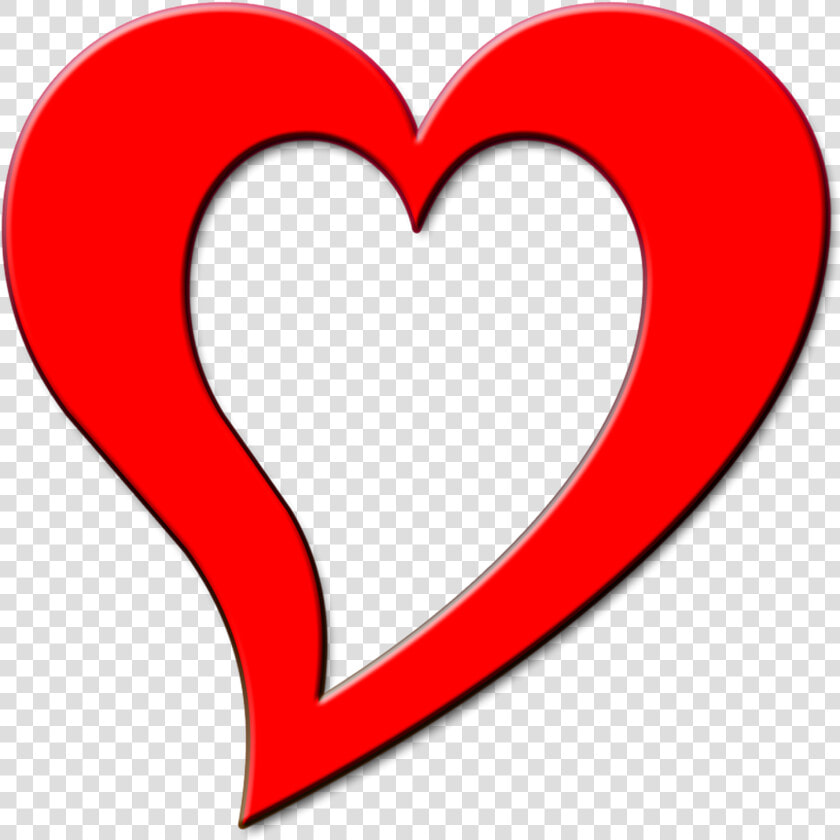 Rojo  Corazón  Contorno  Diseño  El Amor  San Valentín   Contorno De Corazon Png  Transparent PngTransparent PNG