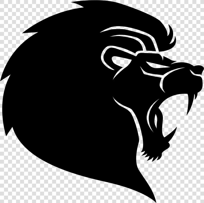 Lion Simba Silhouette   Roaring Lion Head Silhouette  HD Png DownloadTransparent PNG