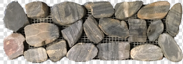 Tiger Eye Flat Split Cobblestone Border   Stone Wall  HD Png DownloadTransparent PNG