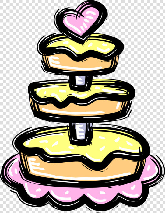 Vector Illustration Of Three tiered Wedding Cake Traditional   Wedding Cake  HD Png DownloadTransparent PNG