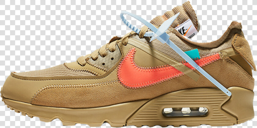 Nike Air Max 90 X Off white Desert Ore   Off White Nike Air Max  HD Png DownloadTransparent PNG