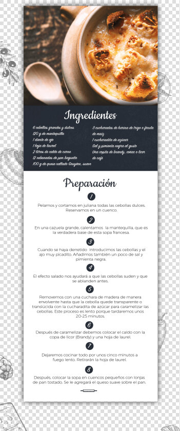 Menu Con Sopa De Cebolla  HD Png DownloadTransparent PNG