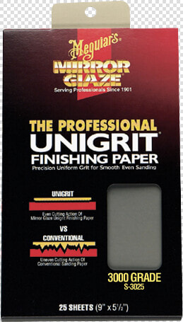 Meguiar S Unigrit Finishing Paper Grits 1000  3000    Packaging And Labeling  HD Png DownloadTransparent PNG