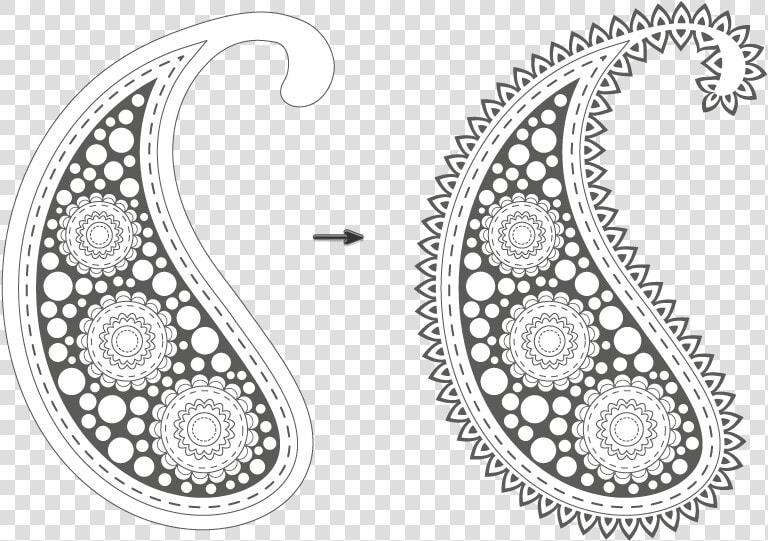 How Create A Pattern In Adobe Illustrator   Paisley Shape  HD Png DownloadTransparent PNG