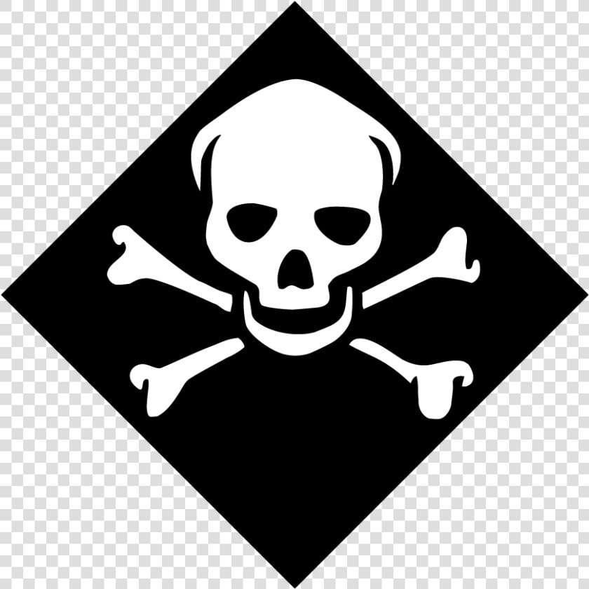 Skull And Cross Bones   Inhalation Hazard Placard  HD Png DownloadTransparent PNG