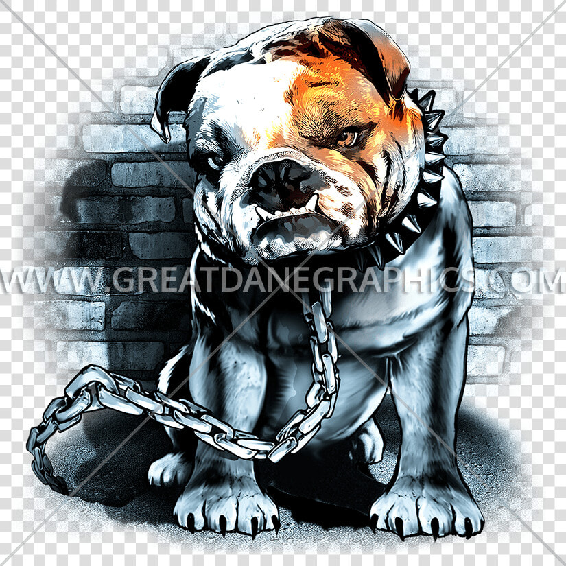 Yard Dog Mens Printed T shirt Bull Dog Chain Animal   Olde English Bulldogge  HD Png DownloadTransparent PNG