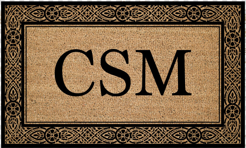 Custom Ornate Border Monogram Coir Doormat Class   Swiss School Of Management Logo  HD Png DownloadTransparent PNG