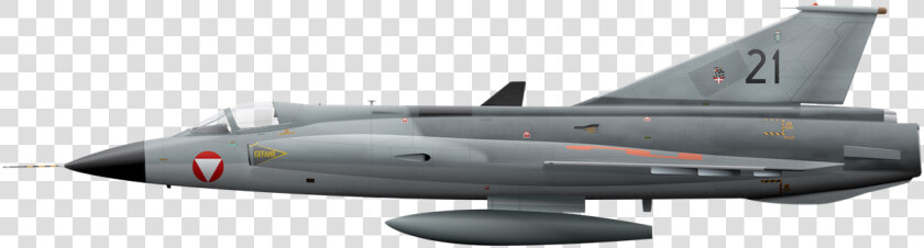 Austrian Air Force Saab J35oe Draken   Fighter Plane Side View  HD Png DownloadTransparent PNG