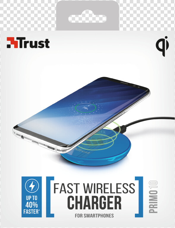 Primo10 Fast Wireless Charger For Smartphones   Trust Cito10  HD Png DownloadTransparent PNG