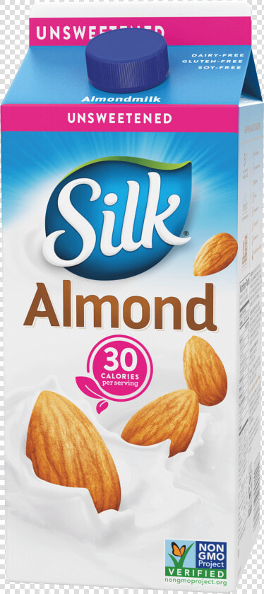 Image Of A Carton Of Silk Brand Soy   Silk Almond Milk Png  Transparent PngTransparent PNG