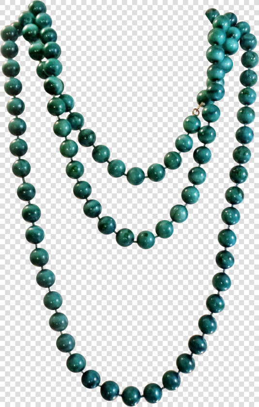 Beads Stylish Inspiration Ideas Vintage Teal Painted   Jade Beaded Gold Necklace  HD Png DownloadTransparent PNG