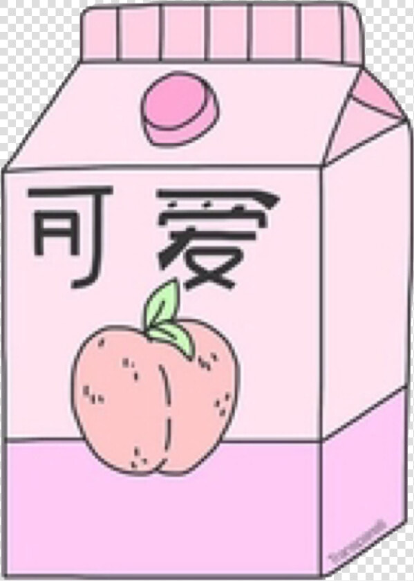  milk  peach  pink  tumblr  juice  aesthetic  kpop   Korean Aesthetic Stickers Png  Transparent PngTransparent PNG