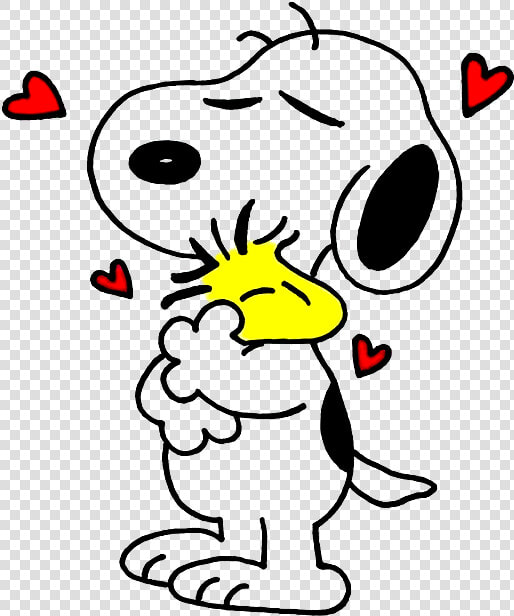 Snoopy And Woodstock Drawing Hugging By Bradsnoopy97   Snoopy Outline  HD Png DownloadTransparent PNG