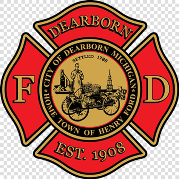 Fire Shield Red Gold600   City Of Dearborn  HD Png DownloadTransparent PNG