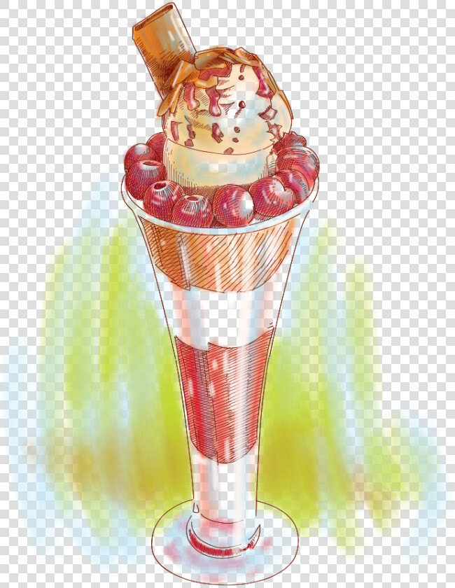 Ice Cream Sundae Milkshake Gelato Knickerbocker Glory   Knickerbocker Glory  HD Png DownloadTransparent PNG