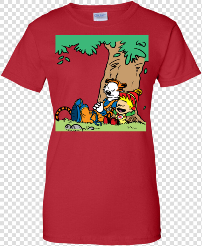 Calvin And Hobbes Dragon Ball Calvin And Hobbes Mashup   T shirt  HD Png DownloadTransparent PNG