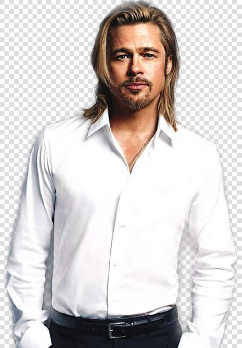  popicon   Brad Pitt   Long Blonde Hair Men Brad Pitt  HD Png DownloadTransparent PNG