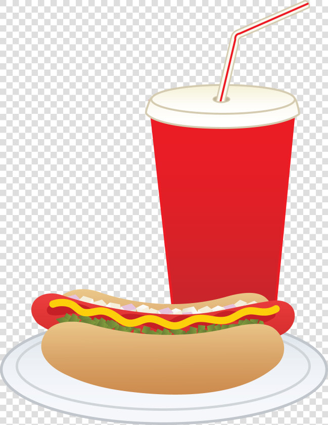 Hot Dog And Soft Drink   Hot Dogs And Soda  HD Png DownloadTransparent PNG