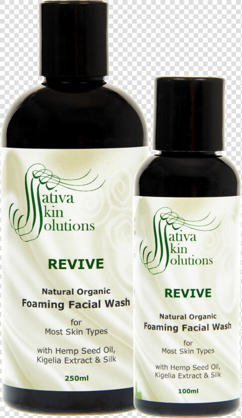 Sativa Revive Facial Wash   Glass Bottle  HD Png DownloadTransparent PNG