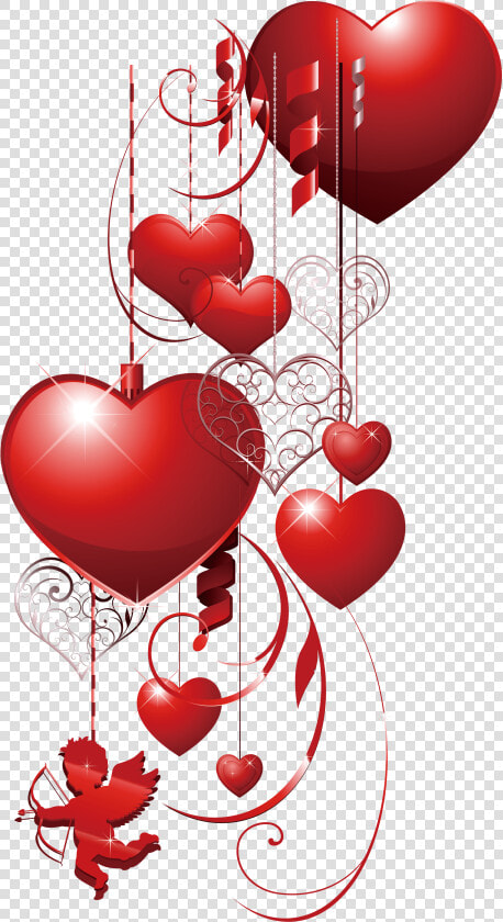 Decorative Heart Love Pattern Valentines Scalable Cupid   Valentine Day Mug Print  HD Png DownloadTransparent PNG