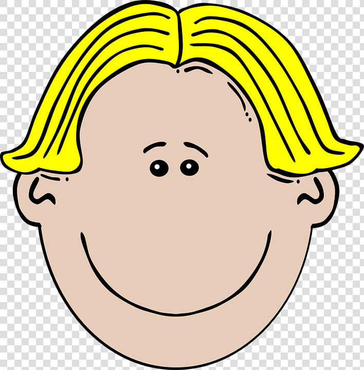 Blonde  Boy  Man  Faces  Face  Happy  Smiling  Content   Blonde Hair Boys Cartoon  HD Png DownloadTransparent PNG