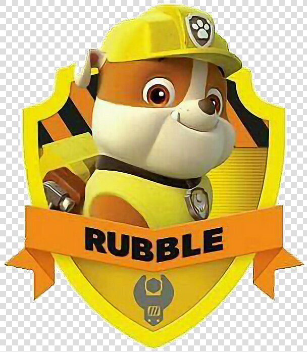  pawpatrol  rubble  freetoedit   Escudos Paw Patrol  HD Png DownloadTransparent PNG