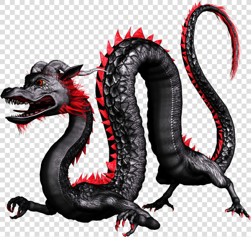 Dragon  Black  Red  China  Asian  3d  Pose  Isolated   Chinese Dragon Gif Png  Transparent PngTransparent PNG