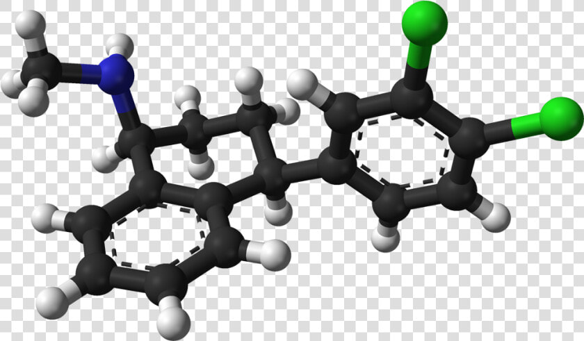 Sertraline A 3d Balls   Sertraline Molecular 3d Model  HD Png DownloadTransparent PNG