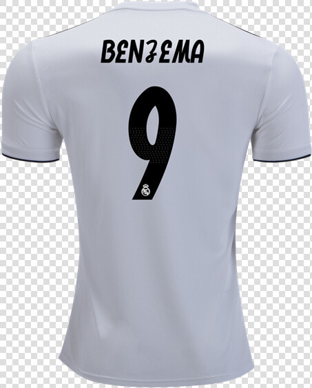 Real Madrid 2018 19 Karim Benzema   Real Madrid 18 19 Home Kit  HD Png DownloadTransparent PNG