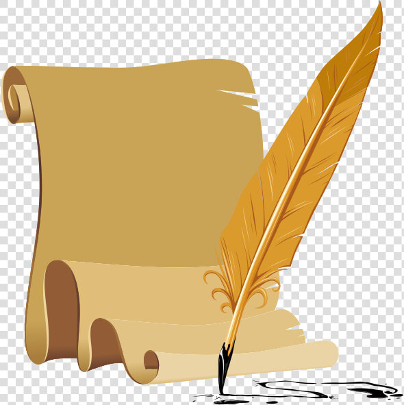 Transparent Quill Pen Clipart   Scroll And Pen Transparent  HD Png DownloadTransparent PNG