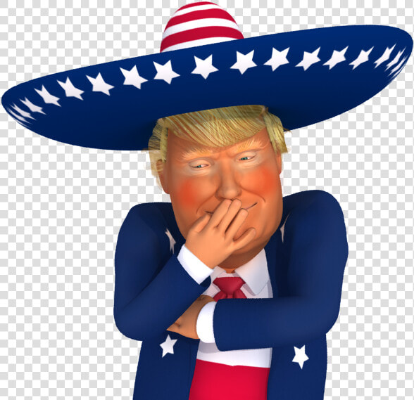  trumpstickers Embarrassed Trump 3d Caricature   Trump Thumbs Up Cartoon  HD Png DownloadTransparent PNG