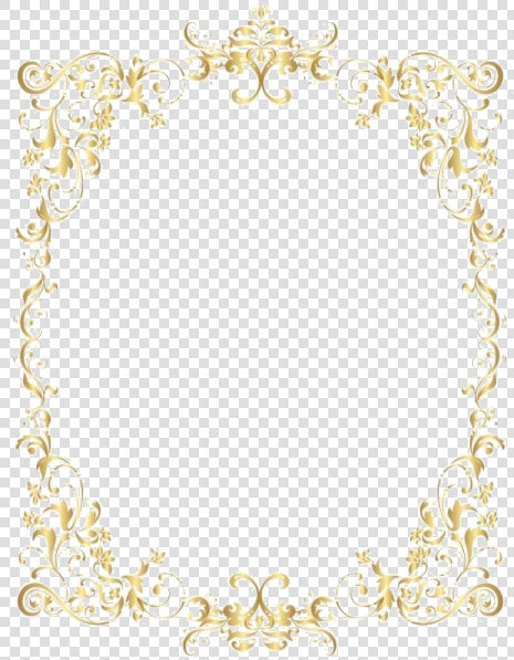 Gold Retro Decorative Frame Transparent Background   Elegant Gold Border Design  HD Png DownloadTransparent PNG