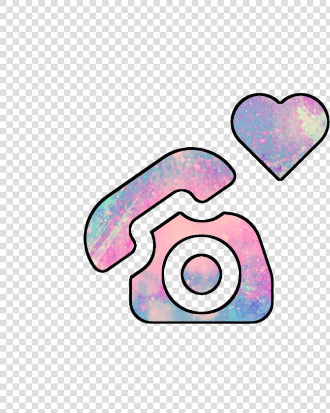  ftedtickers  pastel  phone  heart  callme  cute  girly  HD Png DownloadTransparent PNG